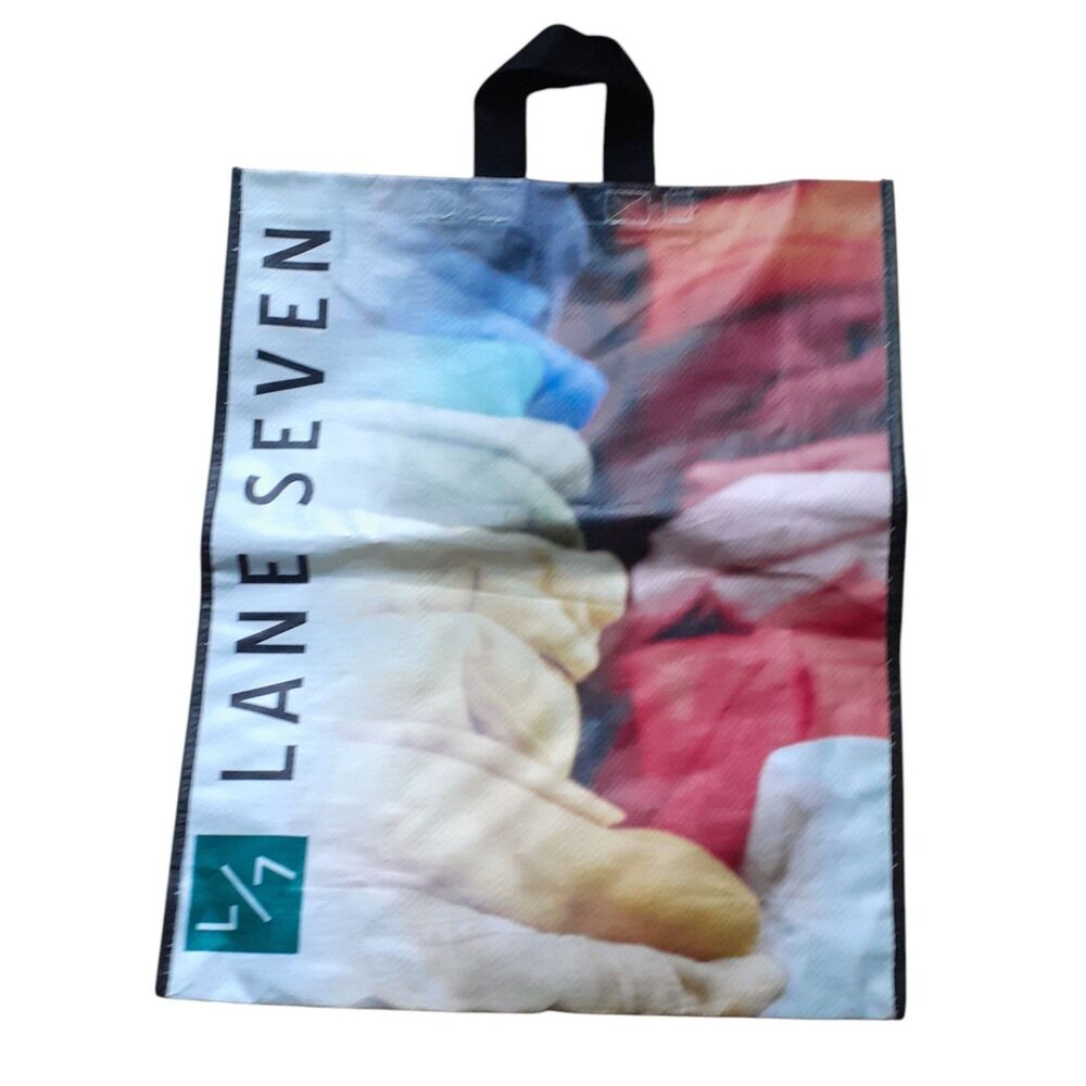 Lane Seven L/7 Reusable Grocery Laundry Bag  Lot of Two Sz 20" x 17"